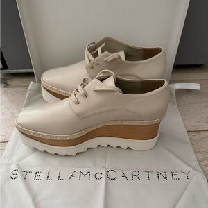 Stella McCartney Cream and Brown Platform Shoes